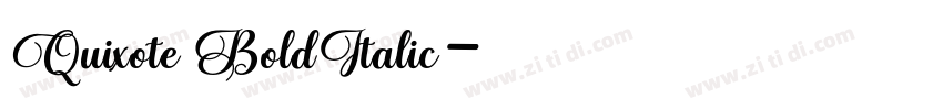 Quixote BoldItalic字体转换
